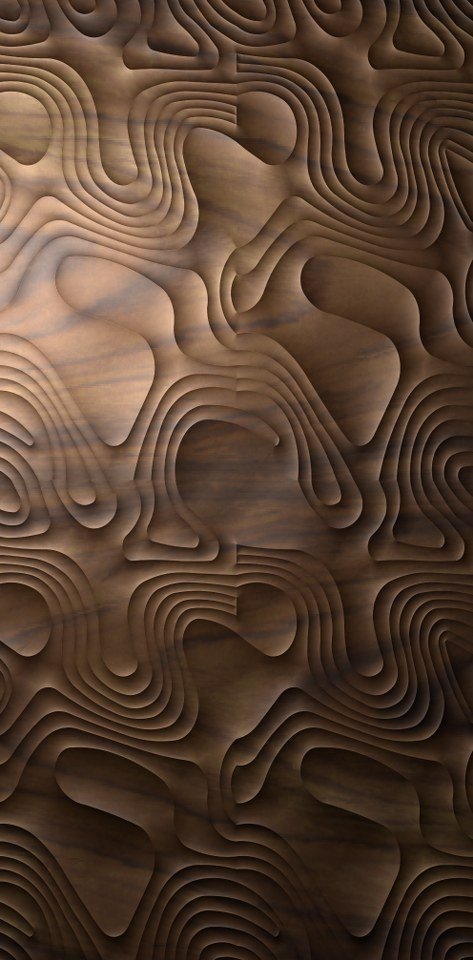 3D Wall Pannel - AW-521 Abstract Fluid Wave Relief Carving